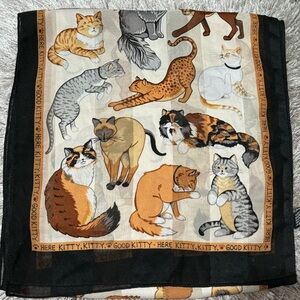 Basha Here Kitty Kitty Good Kitty Scarf Long Cat Scarf. Kitty Kitty/Good Kitty